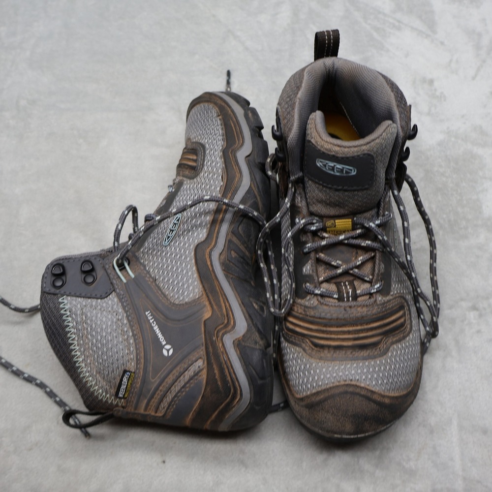 Keen Womens 6.5 Hiking Boots Grey Durand EVO Waterproof Mid Outdoor 1026424